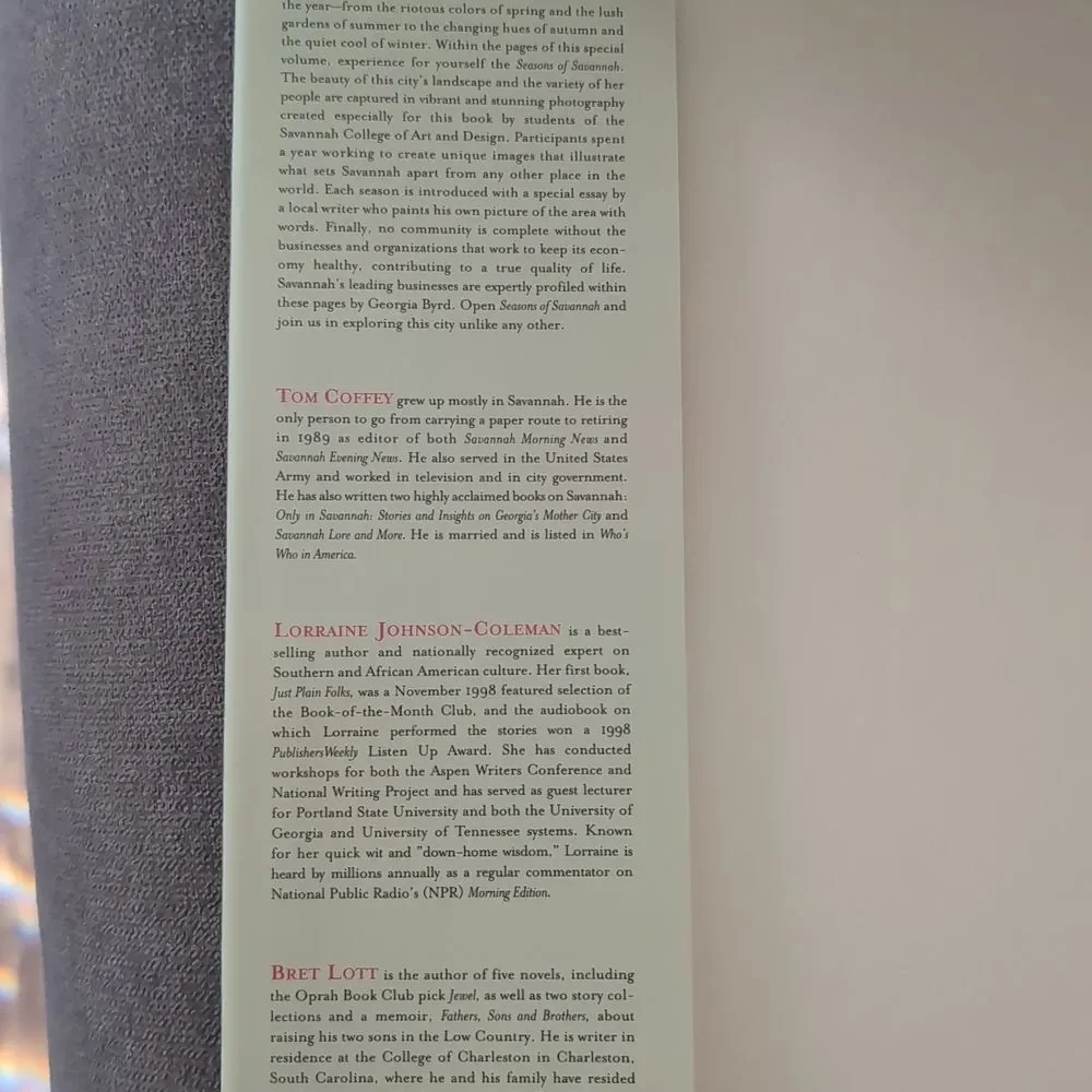 Seasons of Savannah Coffee Table Book